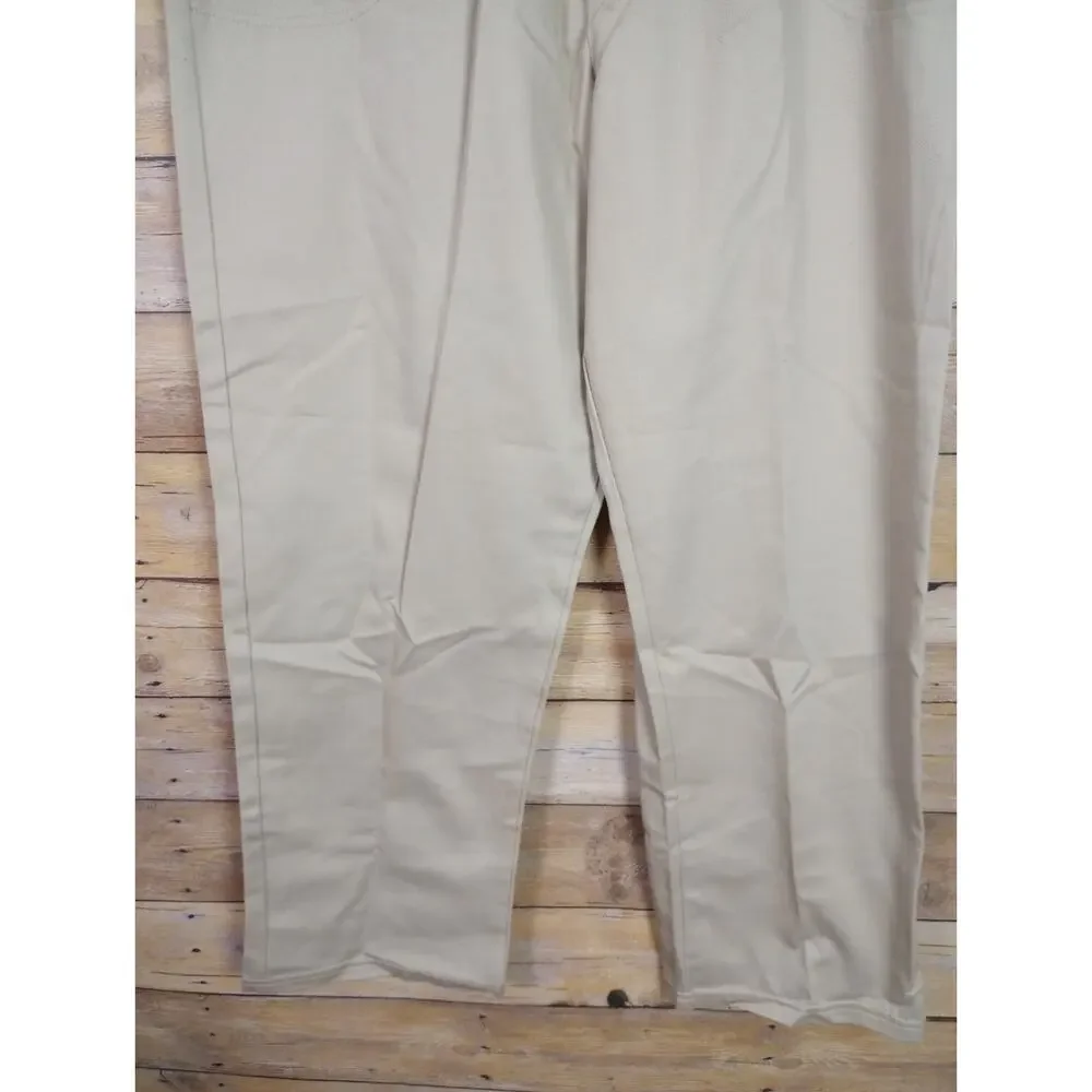 Vintage White Stag Women Pants Petite 18 Pull Up Tan